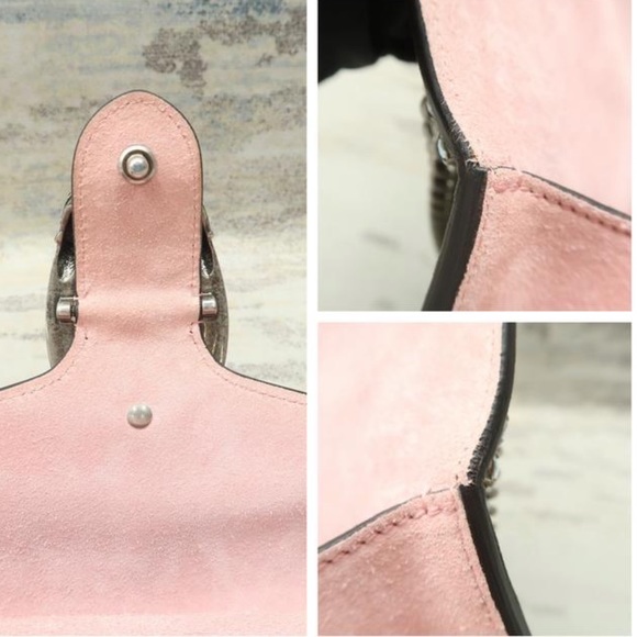 GUCCI DIONYSUS Small 💎 Crystal-embellished Supreme Canvas Shoulder Bag purse 👛 - Picture 8 of 12